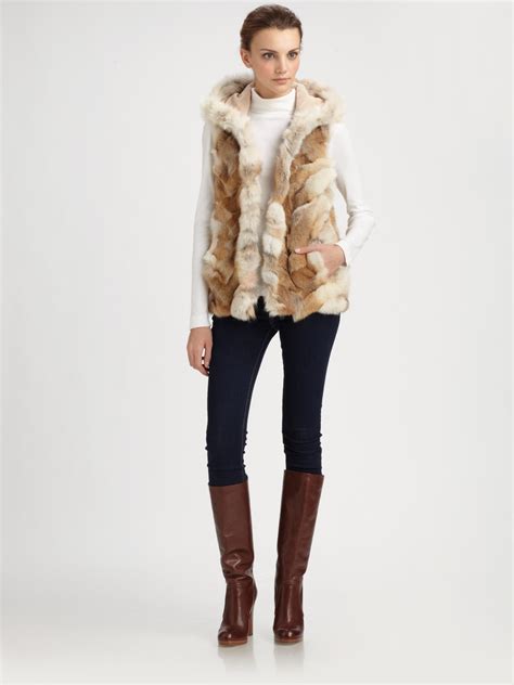 michael kors coyote fur vest